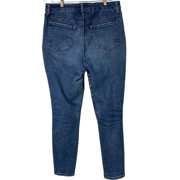 Max Studio Size 16 Skinny Taper High Rise Denim Jeans Womens Crop Ankle 4056 - Picture 4 of 8